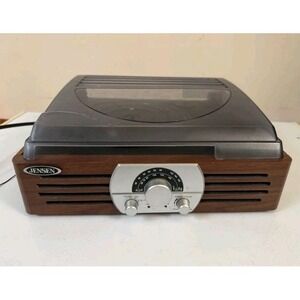 Jensen 3-Speed Stereo Turntable with Pitch Control and AM/FM Stereo JTA-222
